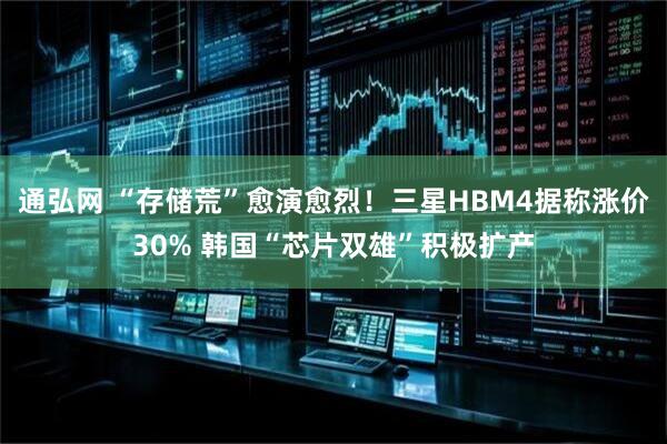 通弘网 “存储荒”愈演愈烈！三星HBM4据称涨价30% 韩国“芯片双雄”积极扩产