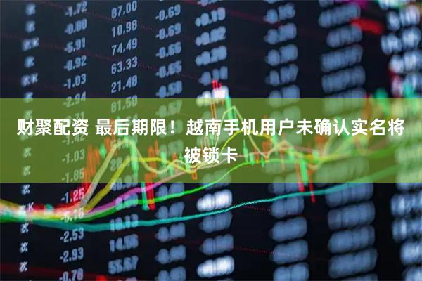 财聚配资 最后期限！越南手机用户未确认实名将被锁卡