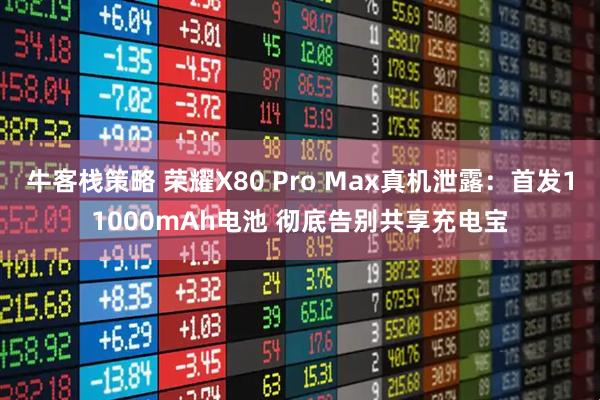 牛客栈策略 荣耀X80 Pro Max真机泄露:首发11000mAh电池 彻底告别共享充电宝