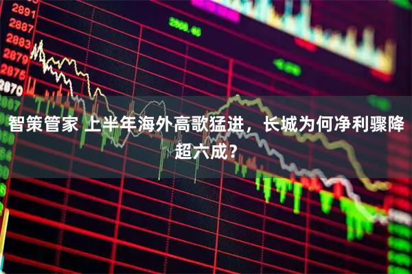 智策管家 上半年海外高歌猛进，长城为何净利骤降超六成？